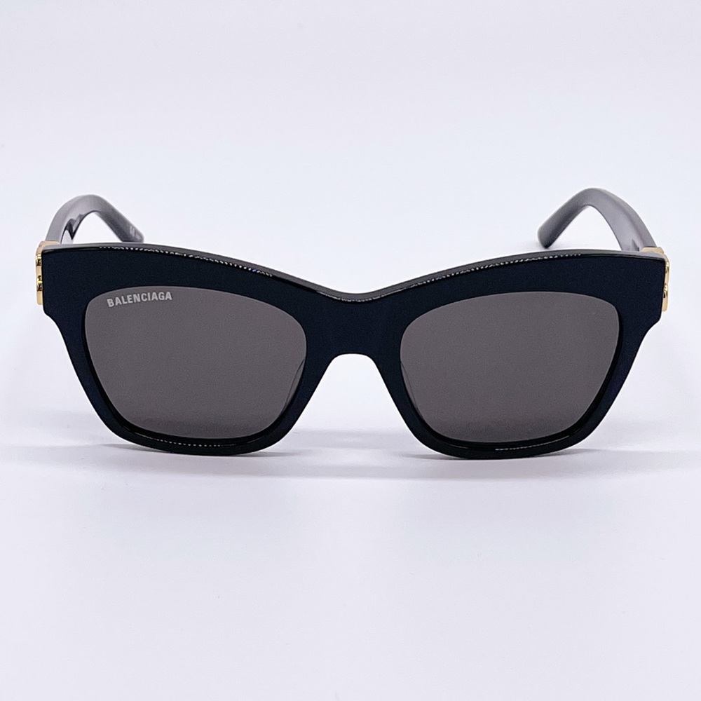 NEW BALENCIAGA BB0132S 001 BLACK CAT EYE SUNGLASSES - Picture 4 of 12